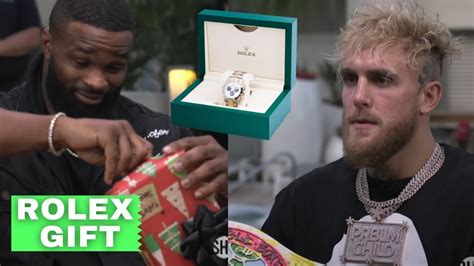 jake paul gives tyron woodley rolex|Jake Paul gifts Tyron Woodley and entire team a ROLEX each .